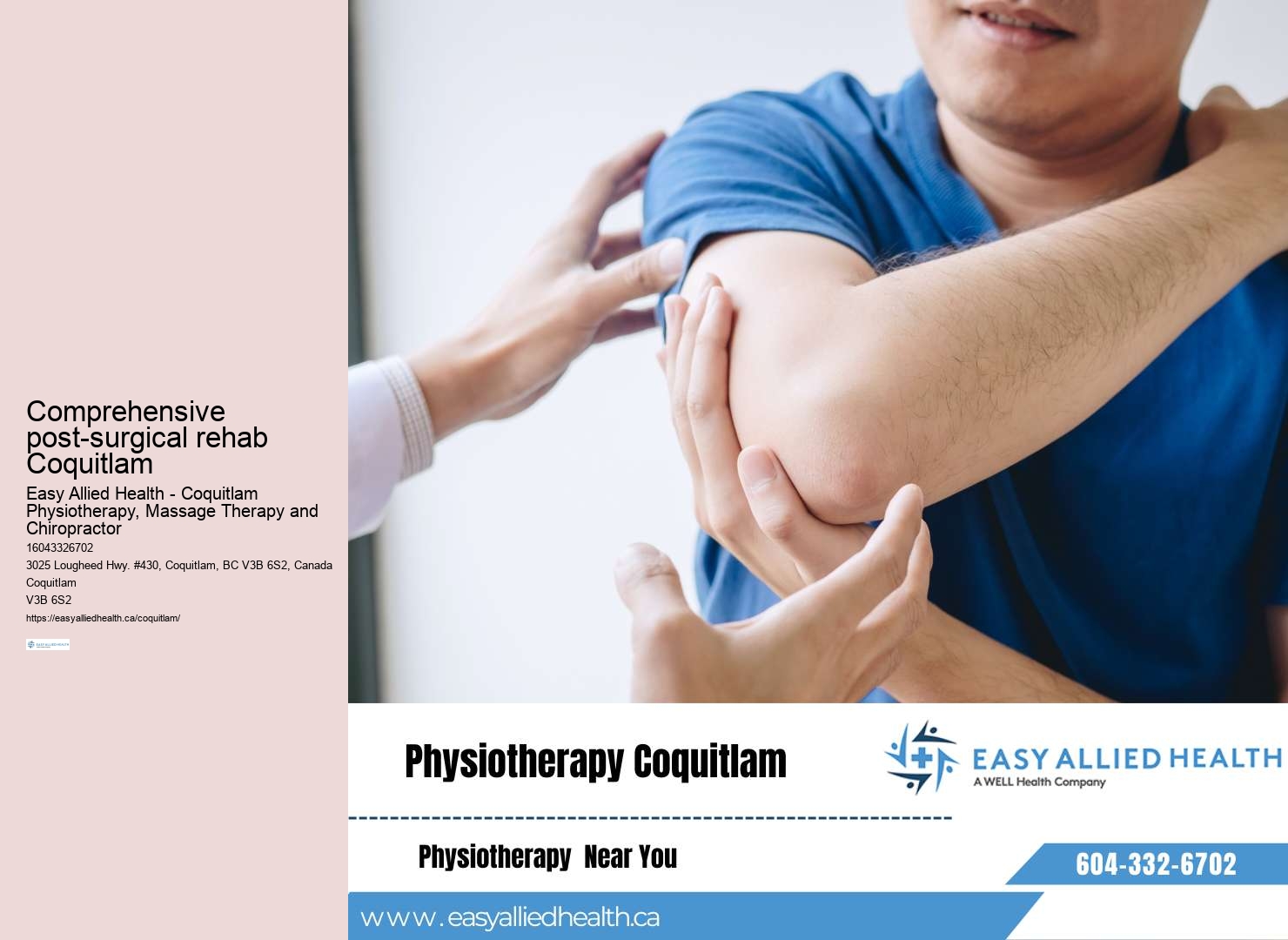 Personalized rehabilitation plans Coquitlam