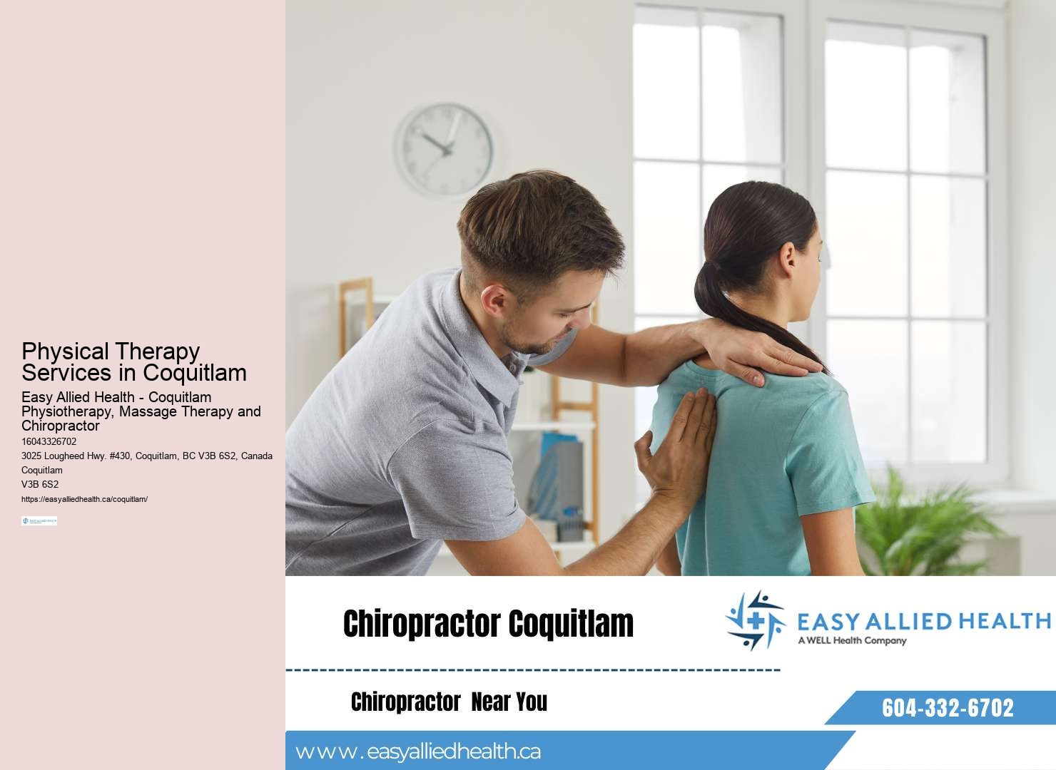 Coquitlam Physiotherapy for Posture Correction