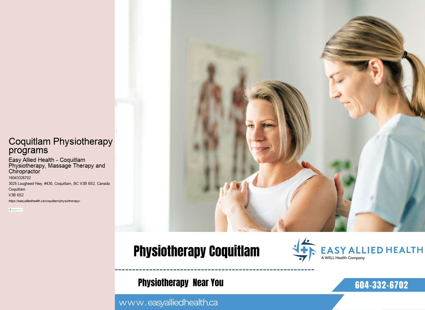 Affordable Coquitlam physiotherapy