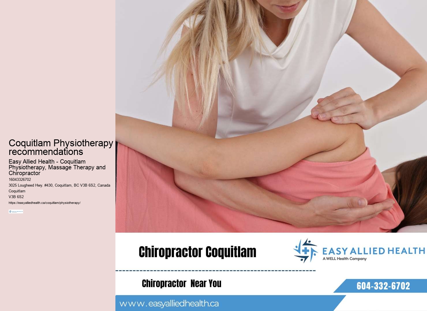 Physiotherapy options Coquitlam
