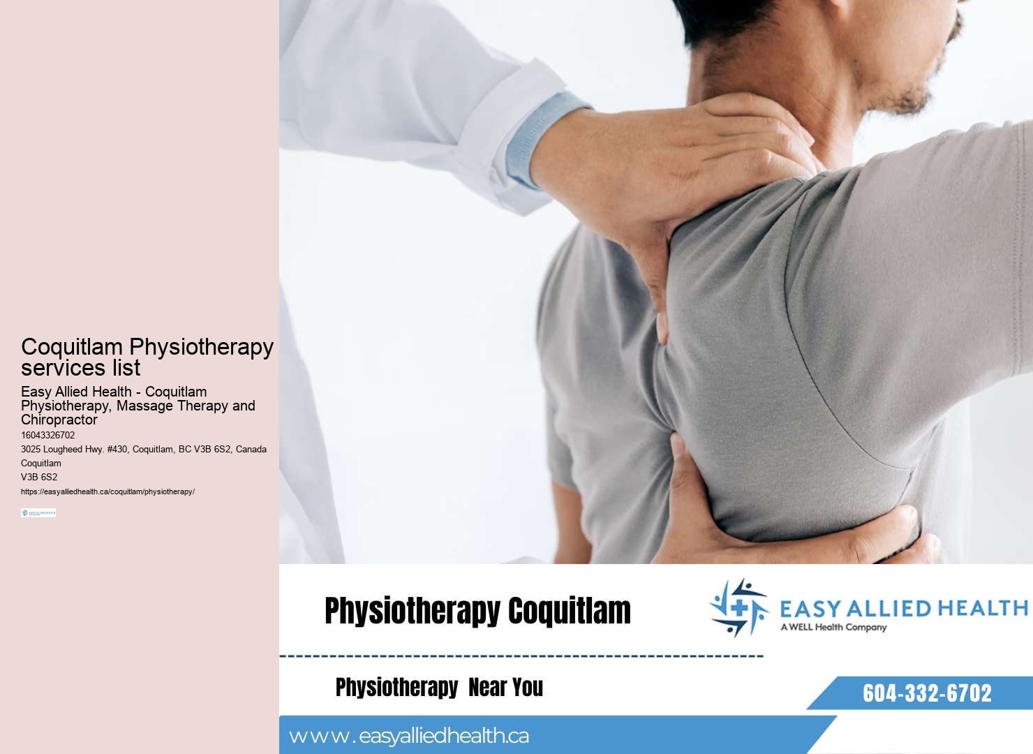 Coquitlam Physiotherapy clinics