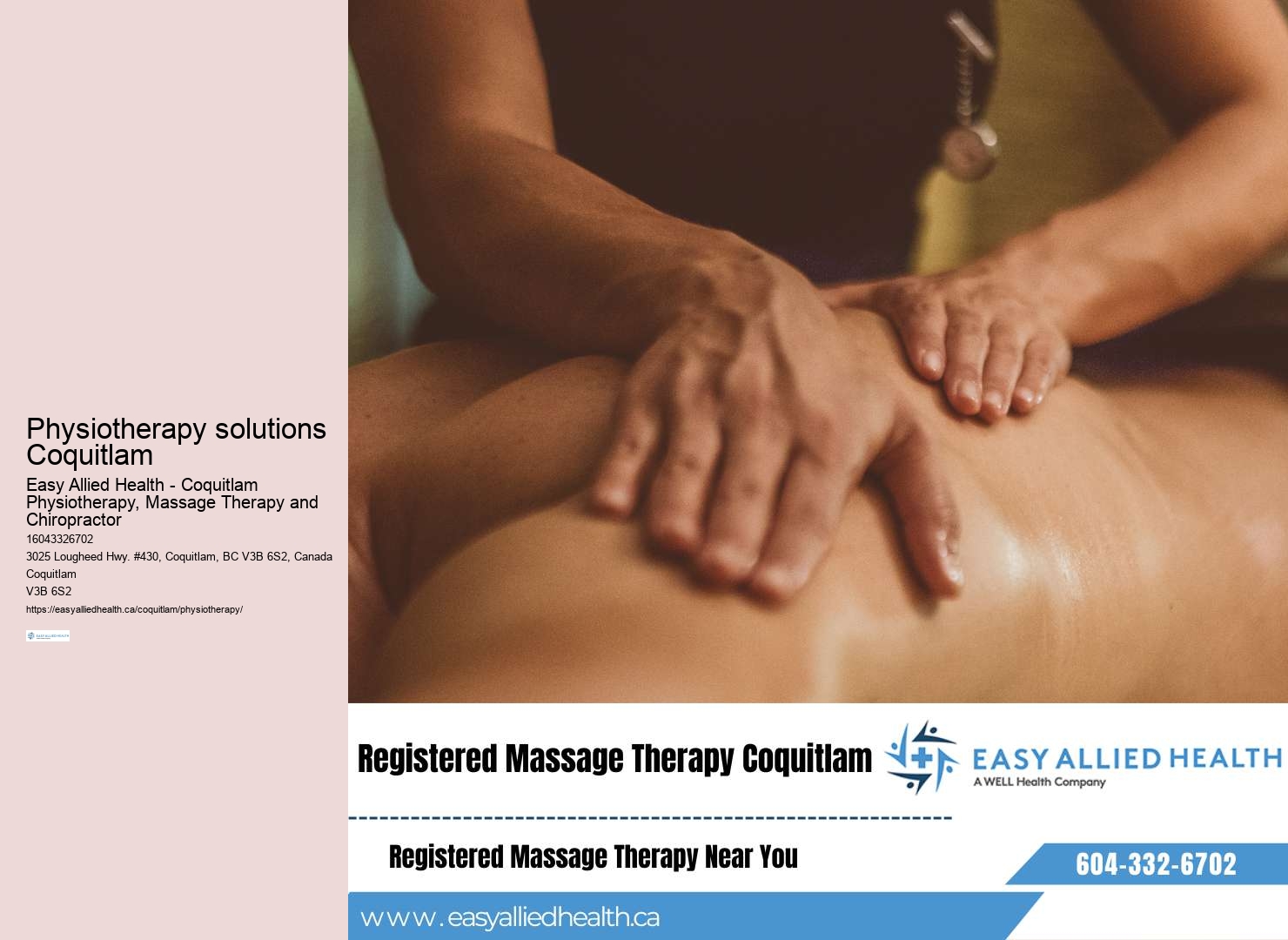 Coquitlam physiotherapy for frozen shoulder