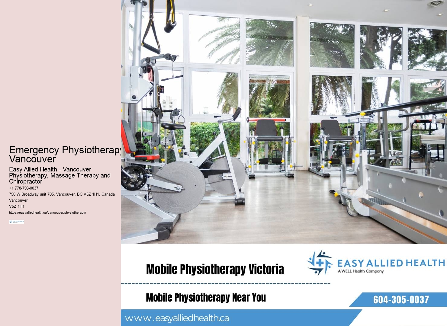 Accident injury physiotherapy Vancouver
