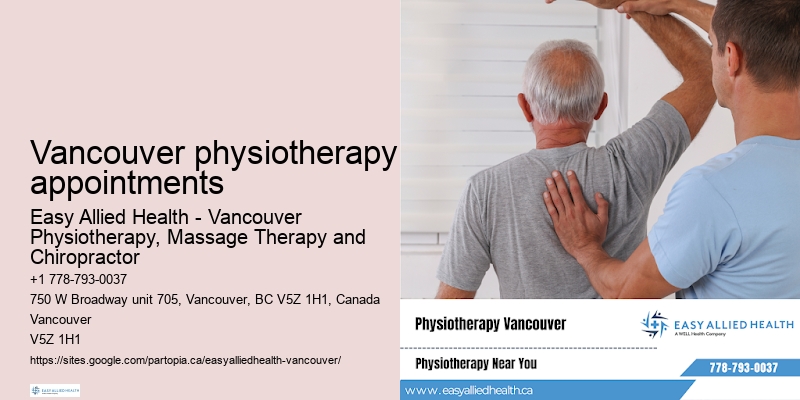 Customized treatment plans Vancouver physiotherapy appointments