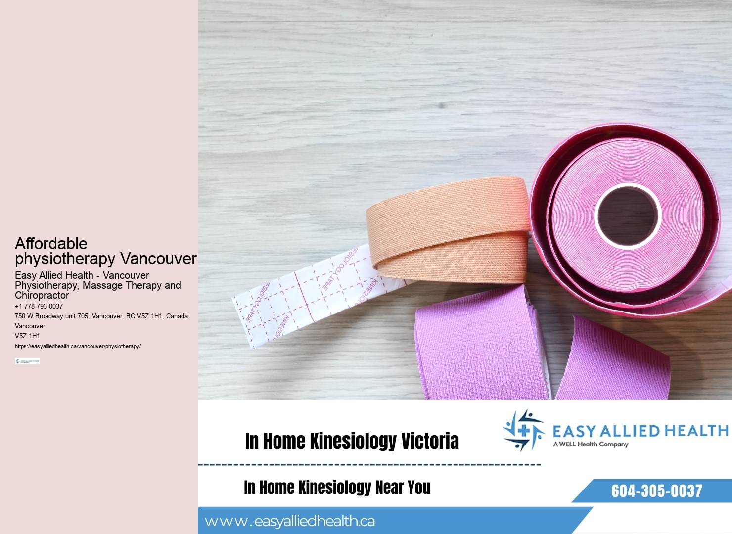 Vancouver physiotherapy for ergonomic training