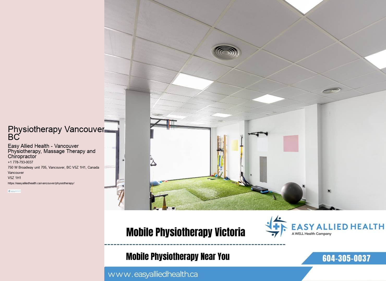 Premier Sports Physiotherapy Services in Vancouver Clinic