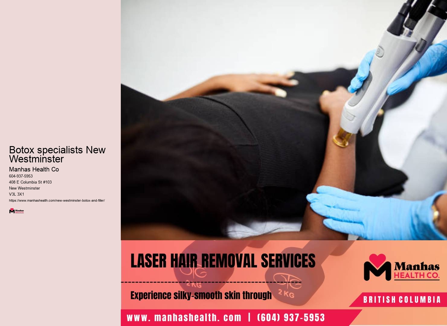 New Westminster Botox for forehead wrinkles