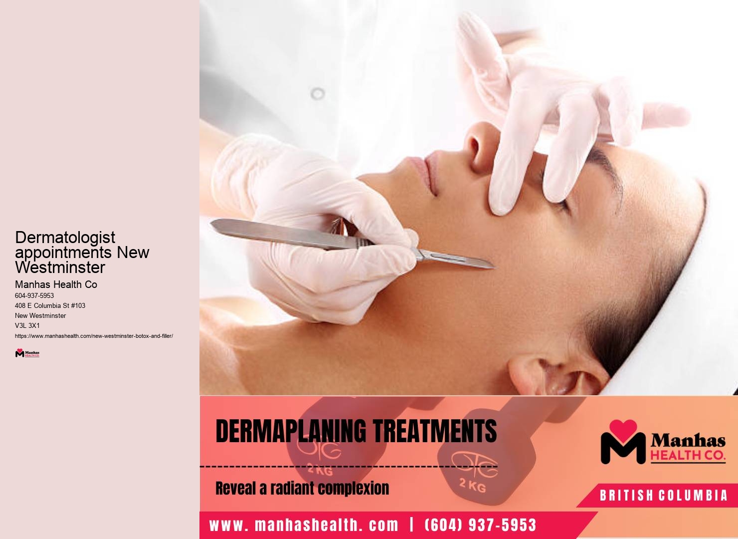 Advanced facial treatments New Westminster