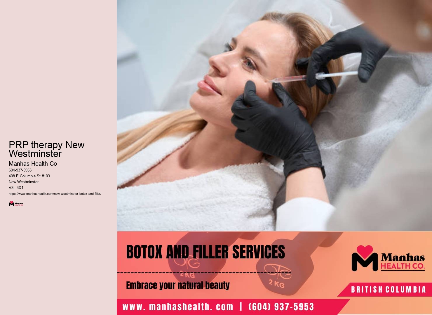 Cosmetic injectable therapies New Westminster