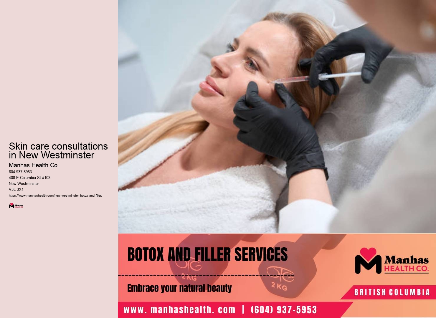Cosmetic skin treatments New Westminster