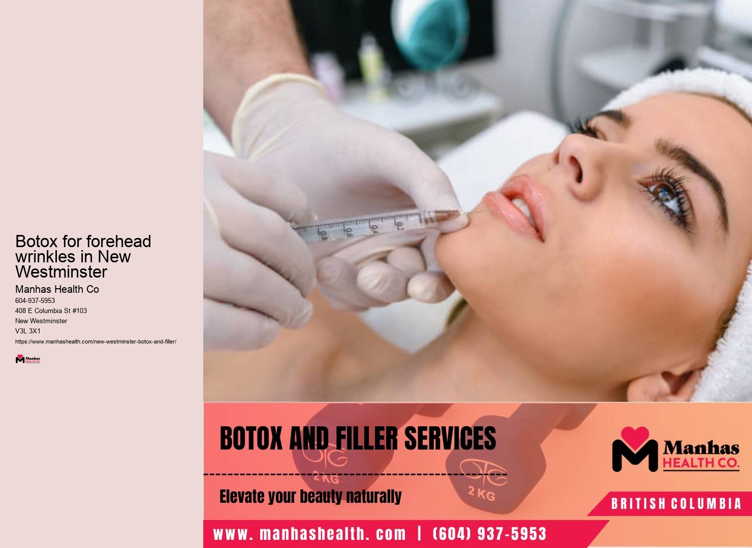 Lift brows with Botox New Westminster