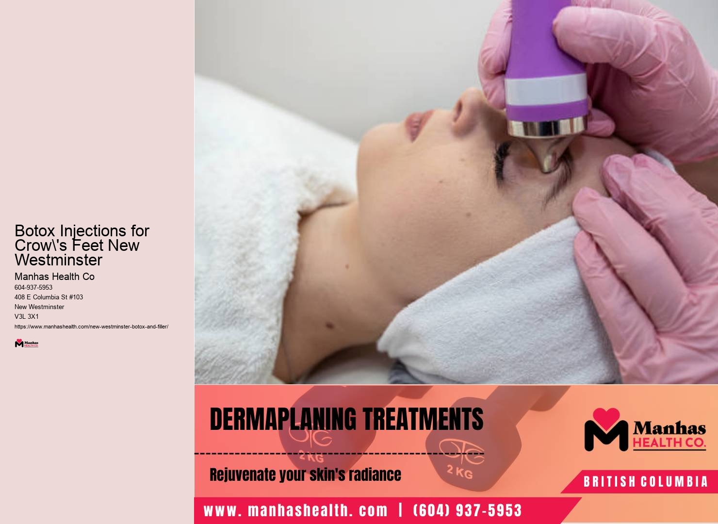 Botox treatments for women in New Westminster