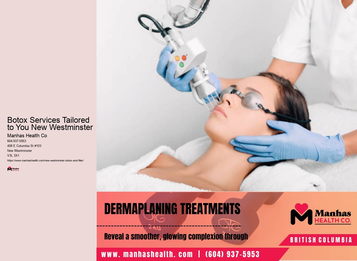 Facial aesthetics for women in New Westminster