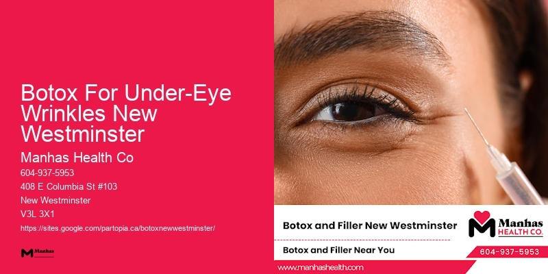 Botox injection locations Botox For Under-Eye Wrinkles New Westminster