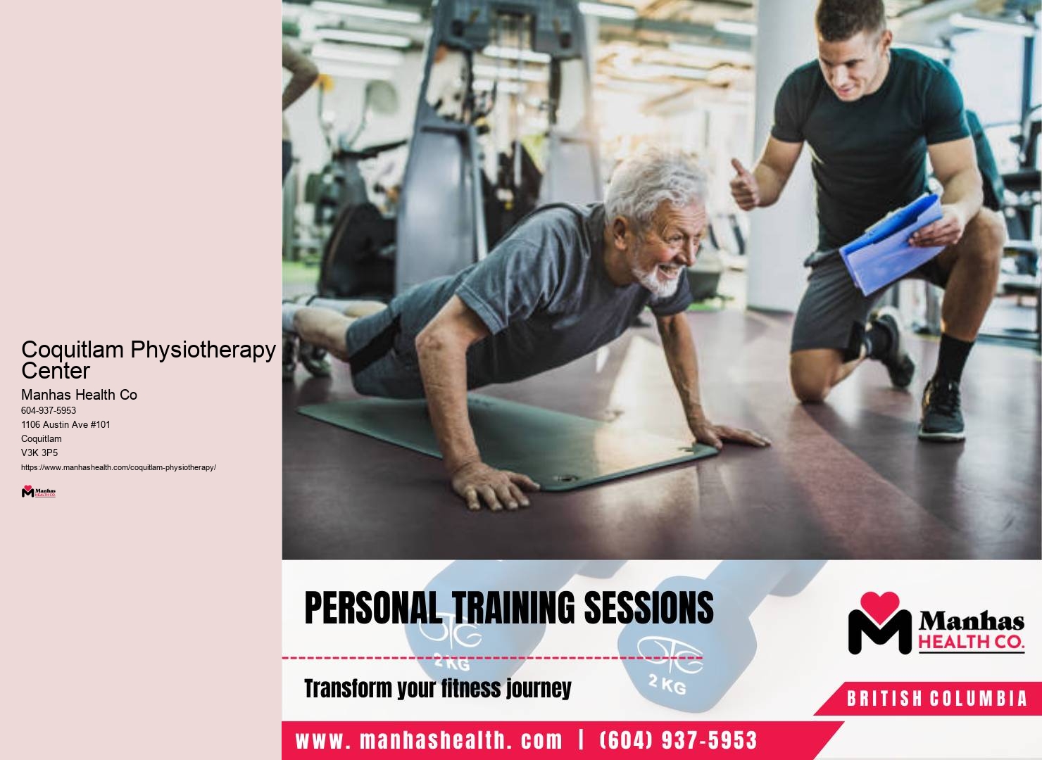 Physiotherapy Clinics Accepting New Patients Coquitlam