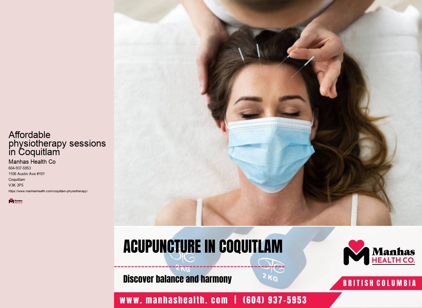 Physiotherapist availability Affordable physiotherapy sessions in Coquitlam