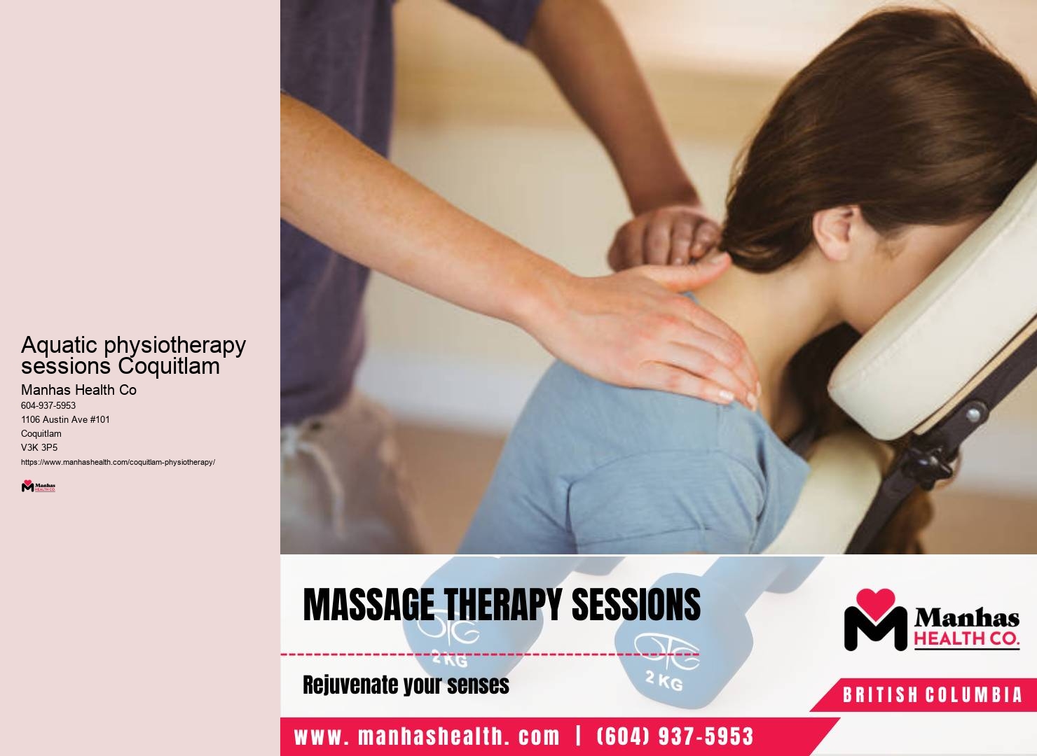 Sports physiotherapy Aquatic physiotherapy sessions Coquitlam