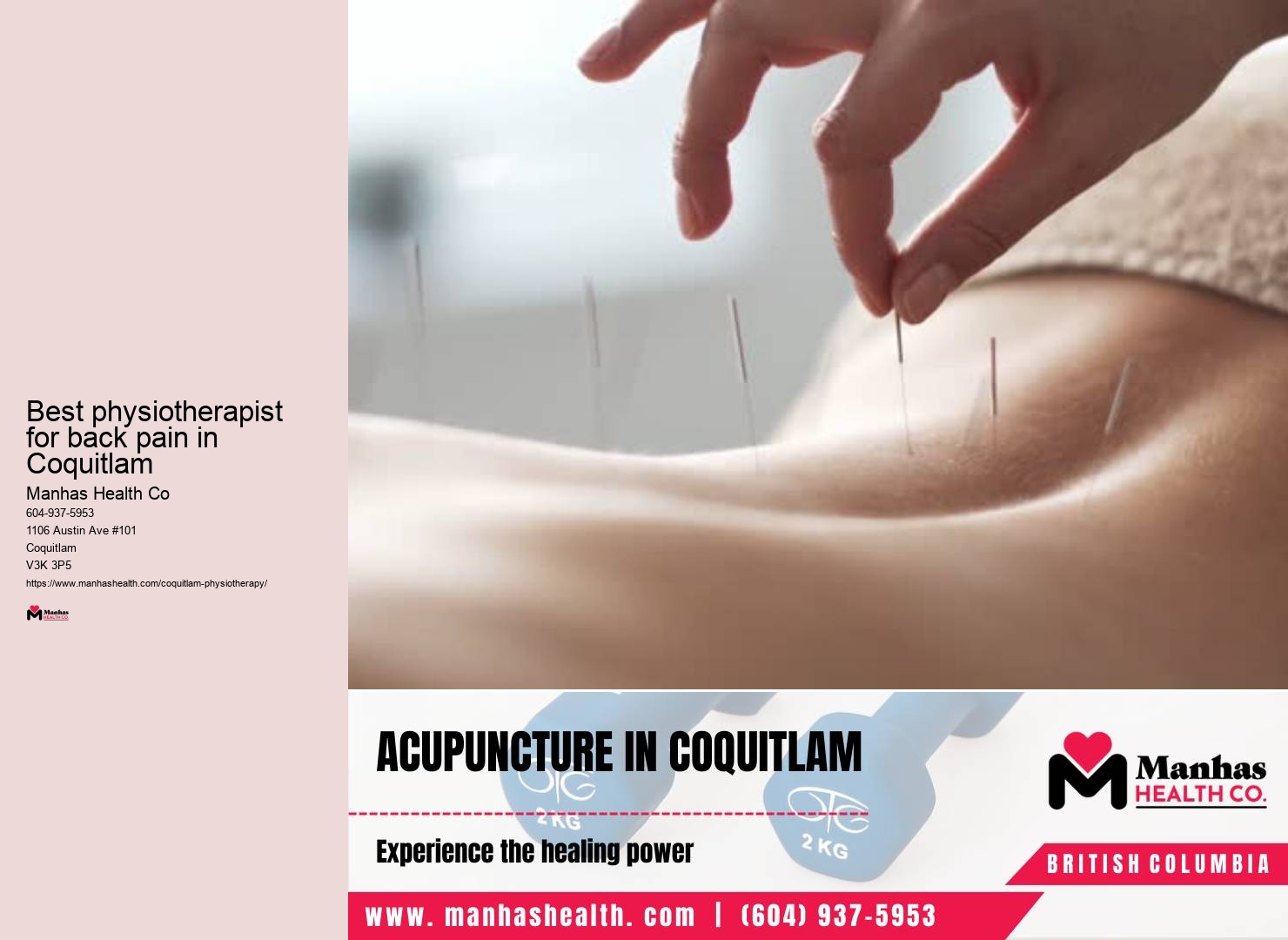 Work injury rehabilitation solutions Best physiotherapist for back pain in Coquitlam