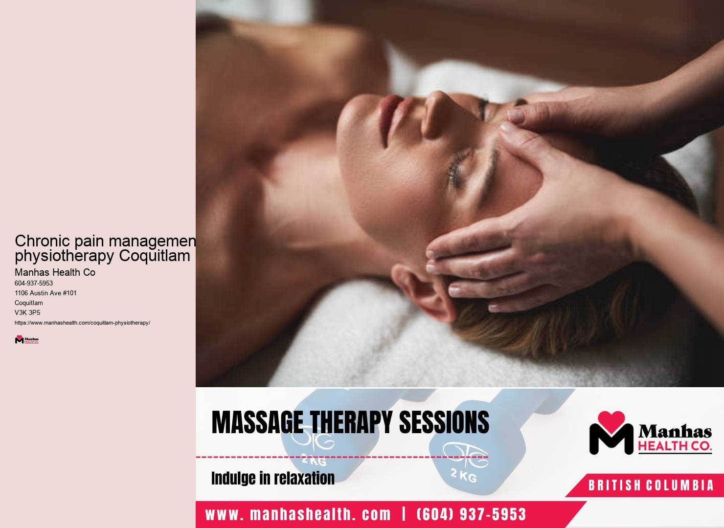 TMJ physiotherapy clinic Chronic pain management physiotherapy Coquitlam