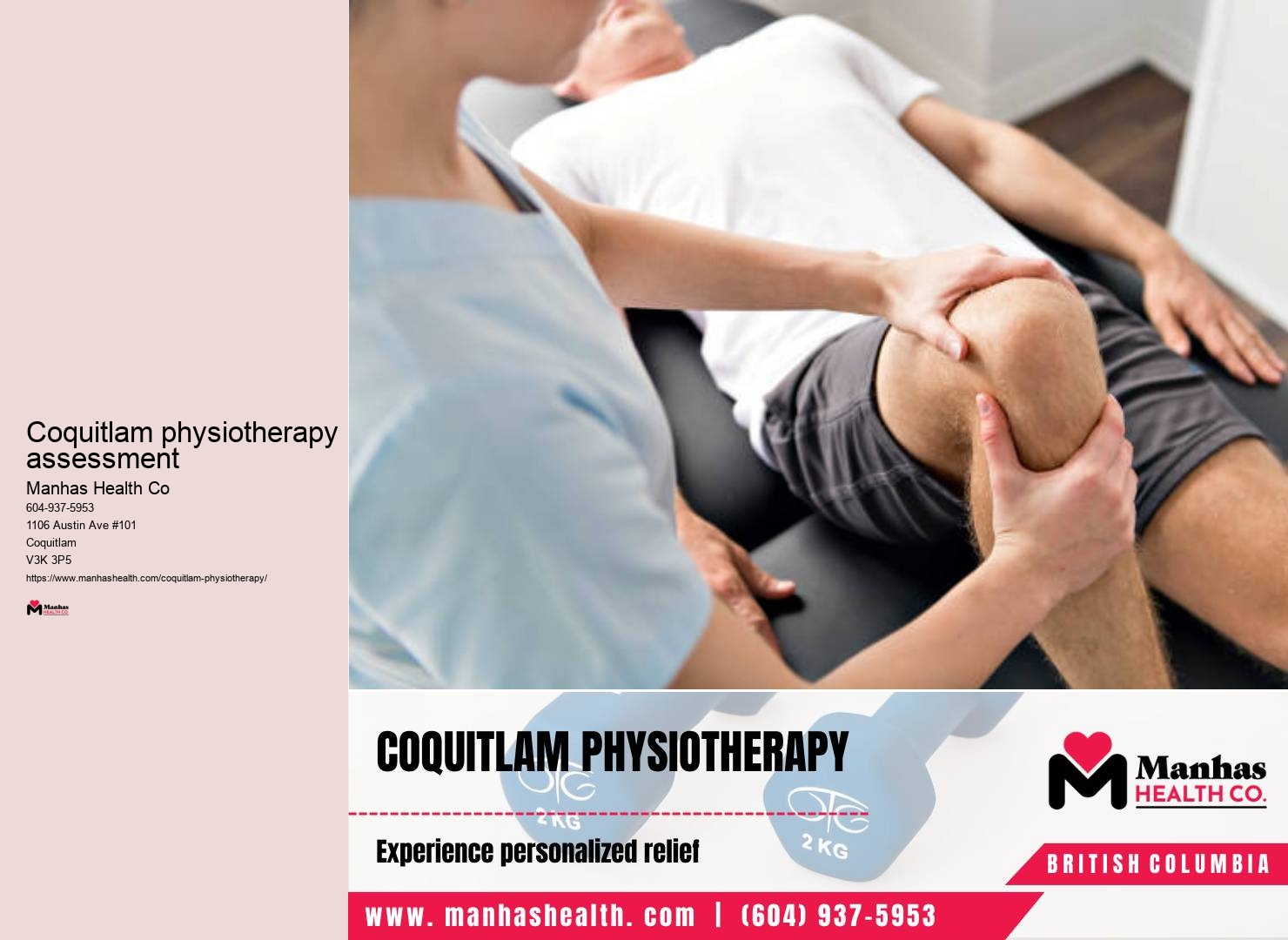 Work injury rehabilitation programs Coquitlam physiotherapy assessment