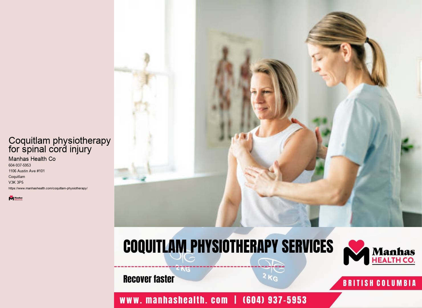 Physiotherapy for chronic pain Coquitlam physiotherapy for spinal cord injury