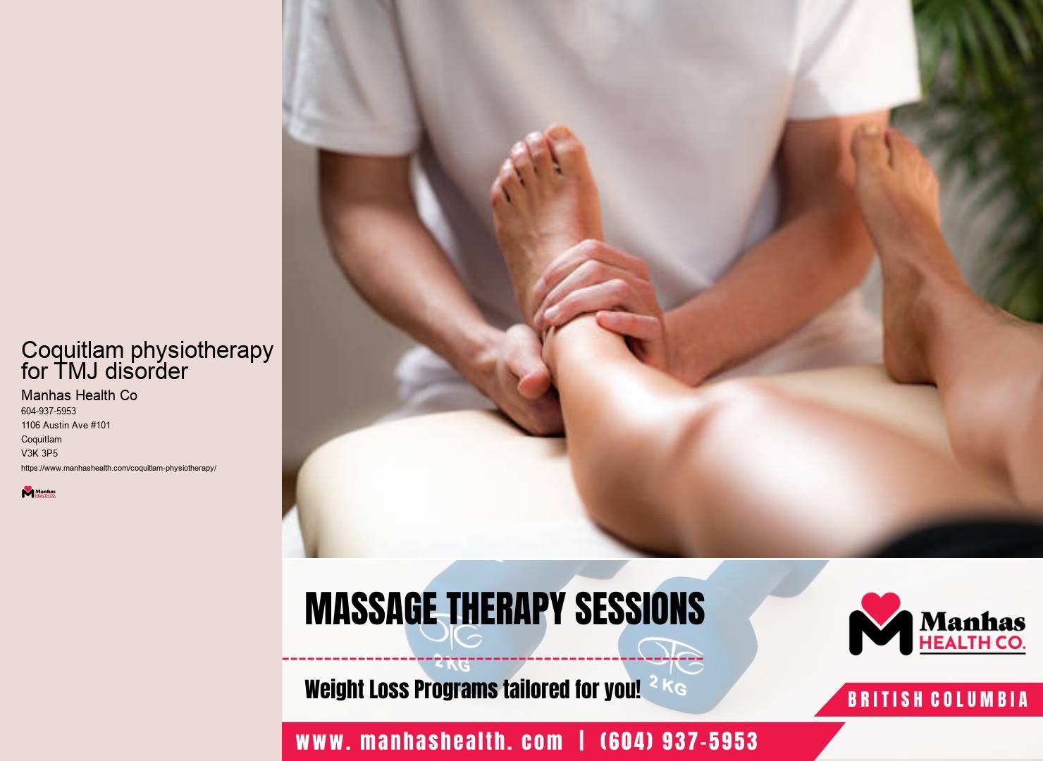 Hand physiotherapy Coquitlam physiotherapy for TMJ disorder