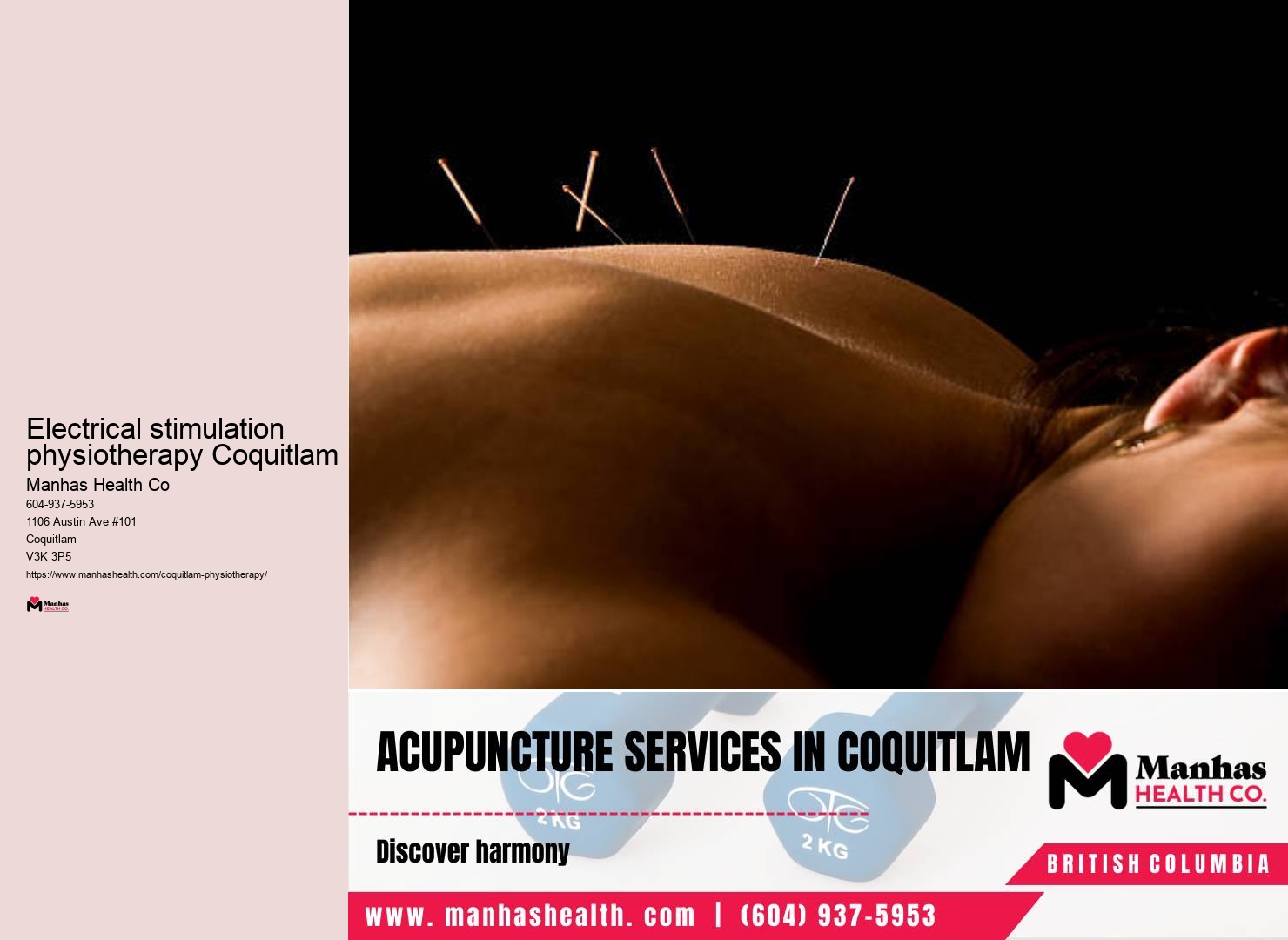 Physiotherapy assessment Electrical stimulation physiotherapy Coquitlam