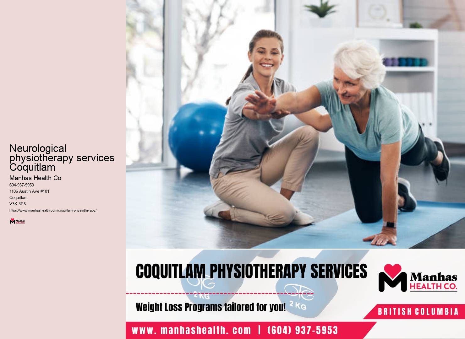 Physiotherapy treatment plans Neurological physiotherapy services Coquitlam