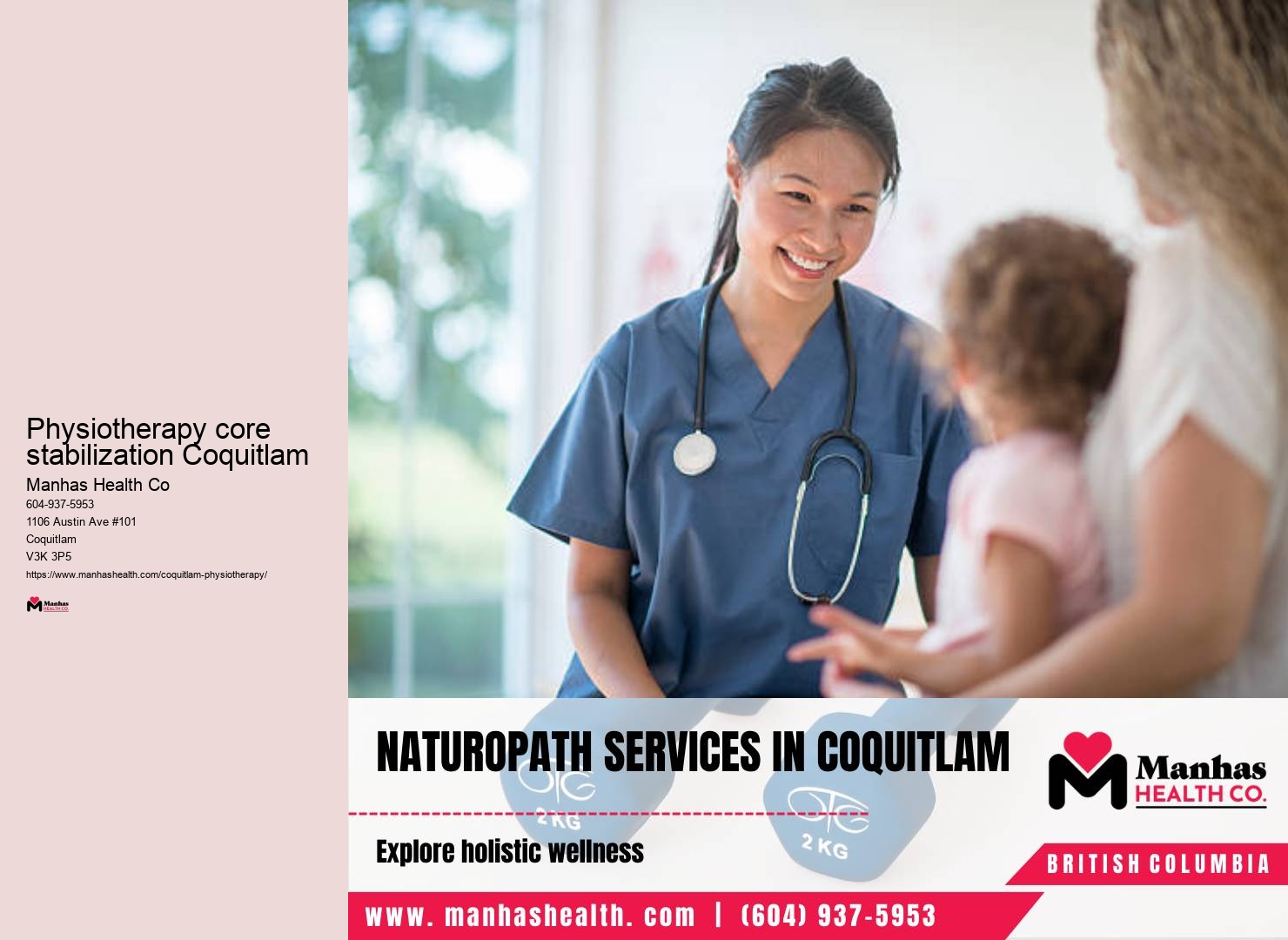 Work injury physiotherapy Physiotherapy core stabilization Coquitlam