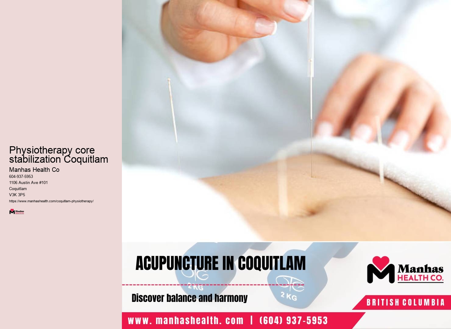 Physiotherapy taping Physiotherapy core stabilization Coquitlam