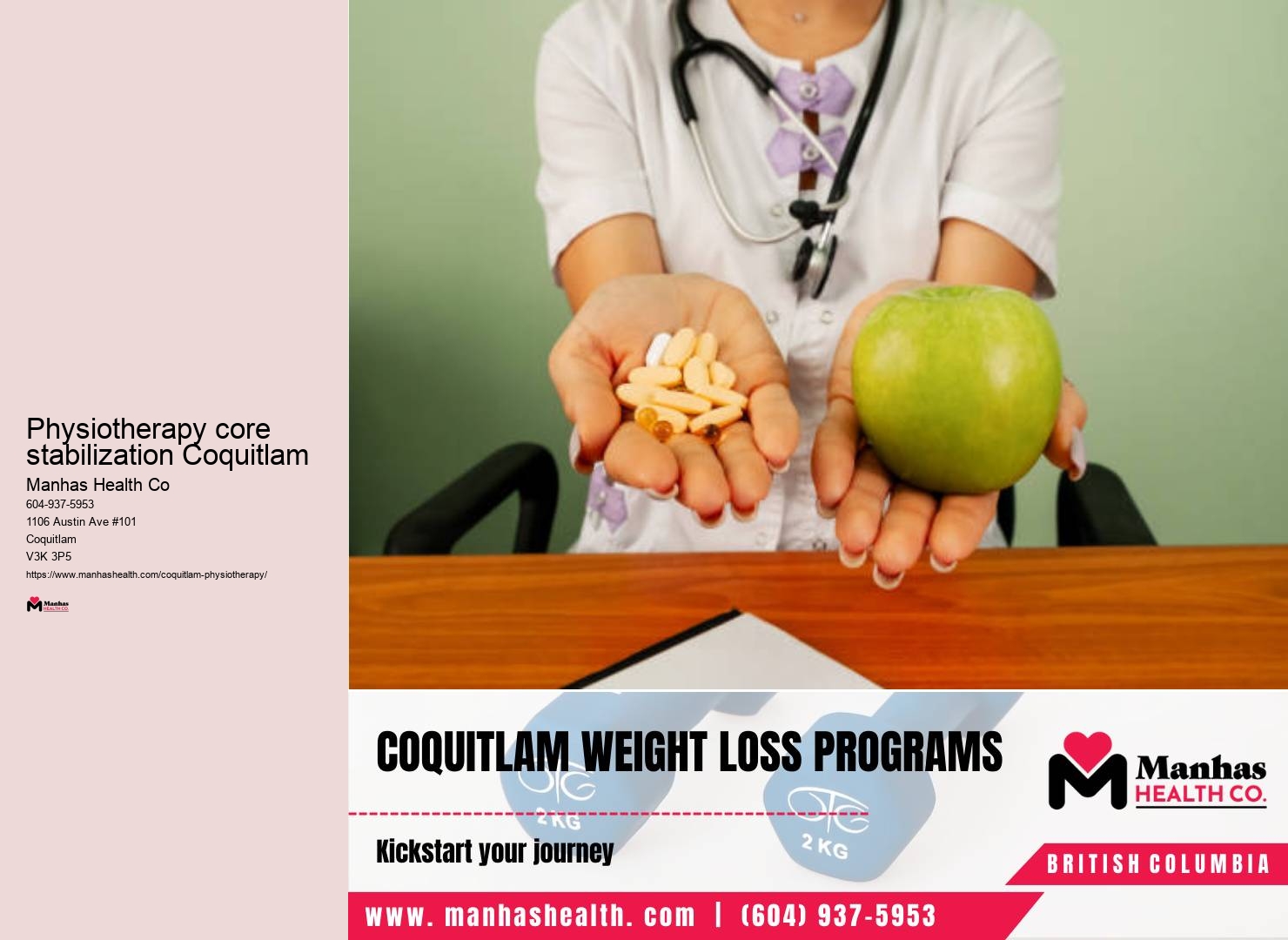 Injury rehabilitation physiotherapy Physiotherapy core stabilization Coquitlam