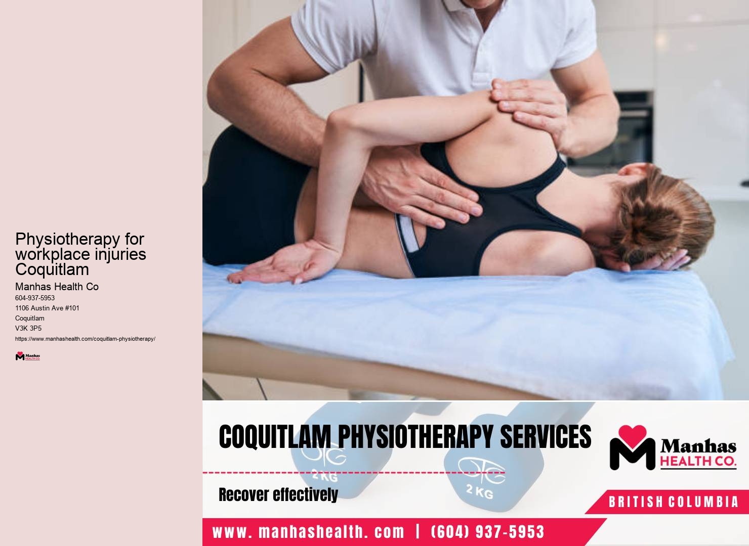 Physiotherapy for spinal stenosis Physiotherapy for workplace injuries Coquitlam