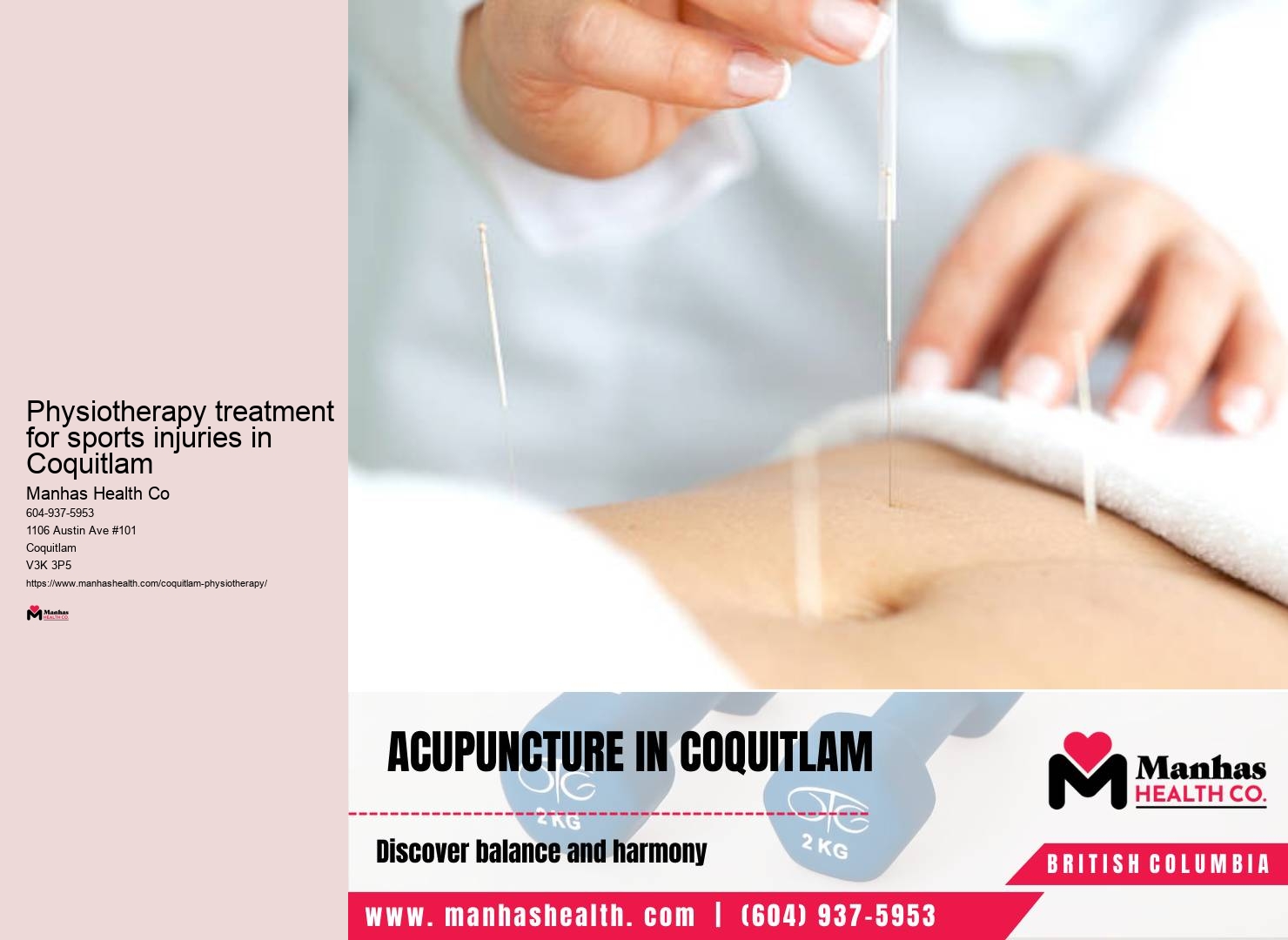 Experienced physiotherapy clinic Physiotherapy treatment for sports injuries in Coquitlam