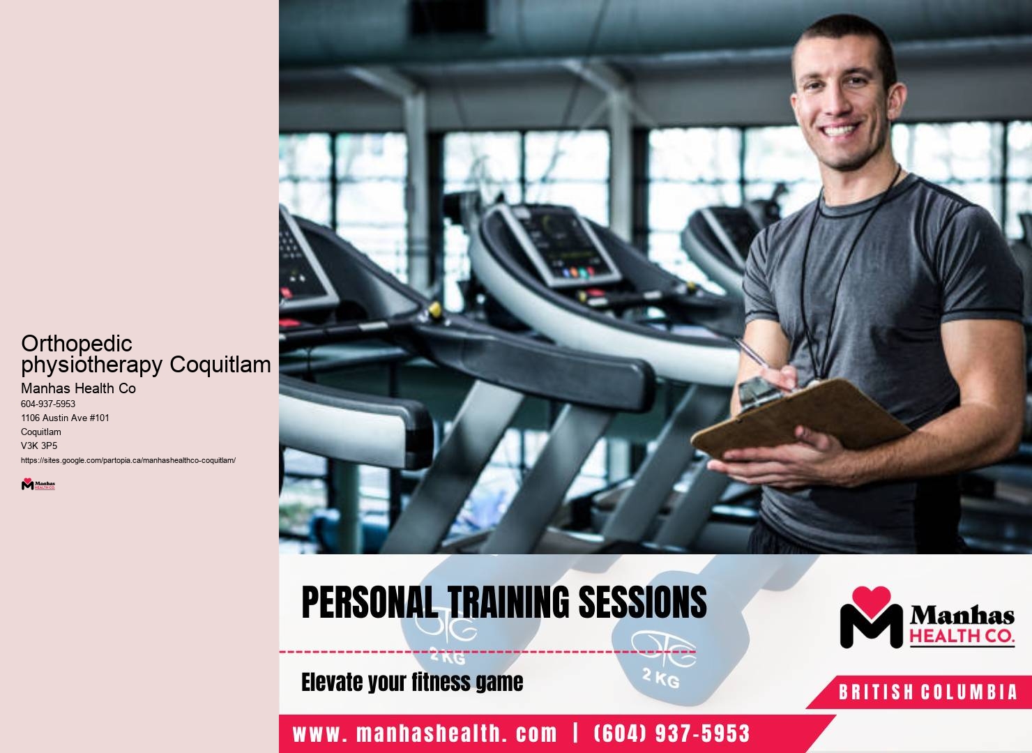 Physiotherapy exercise programs Orthopedic physiotherapy Coquitlam
