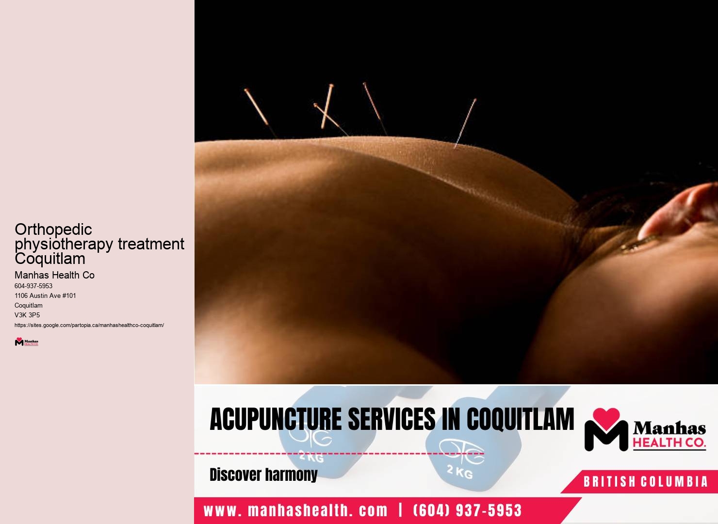 Chronic pain relief physiotherapy Orthopedic physiotherapy treatment Coquitlam