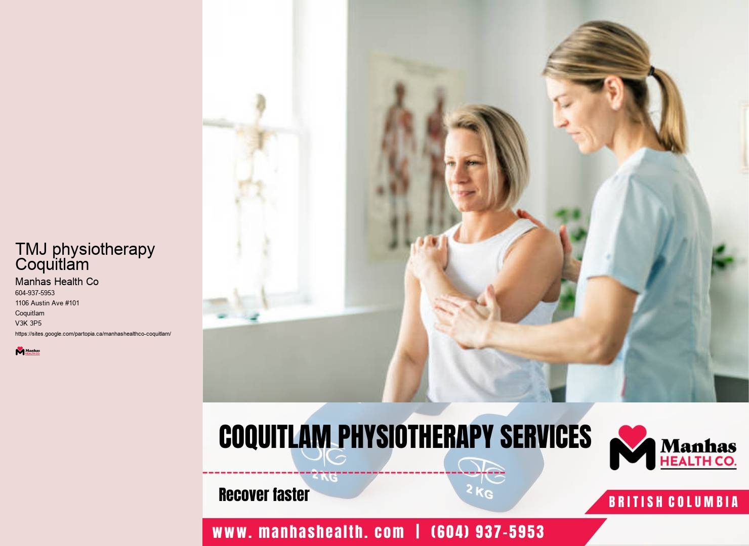 Manual therapy physiotherapy TMJ physiotherapy Coquitlam