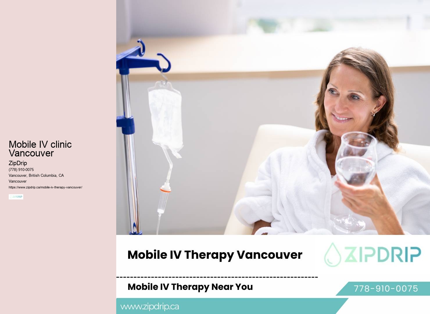 Mobile vitamin drip Mobile IV clinic Vancouver