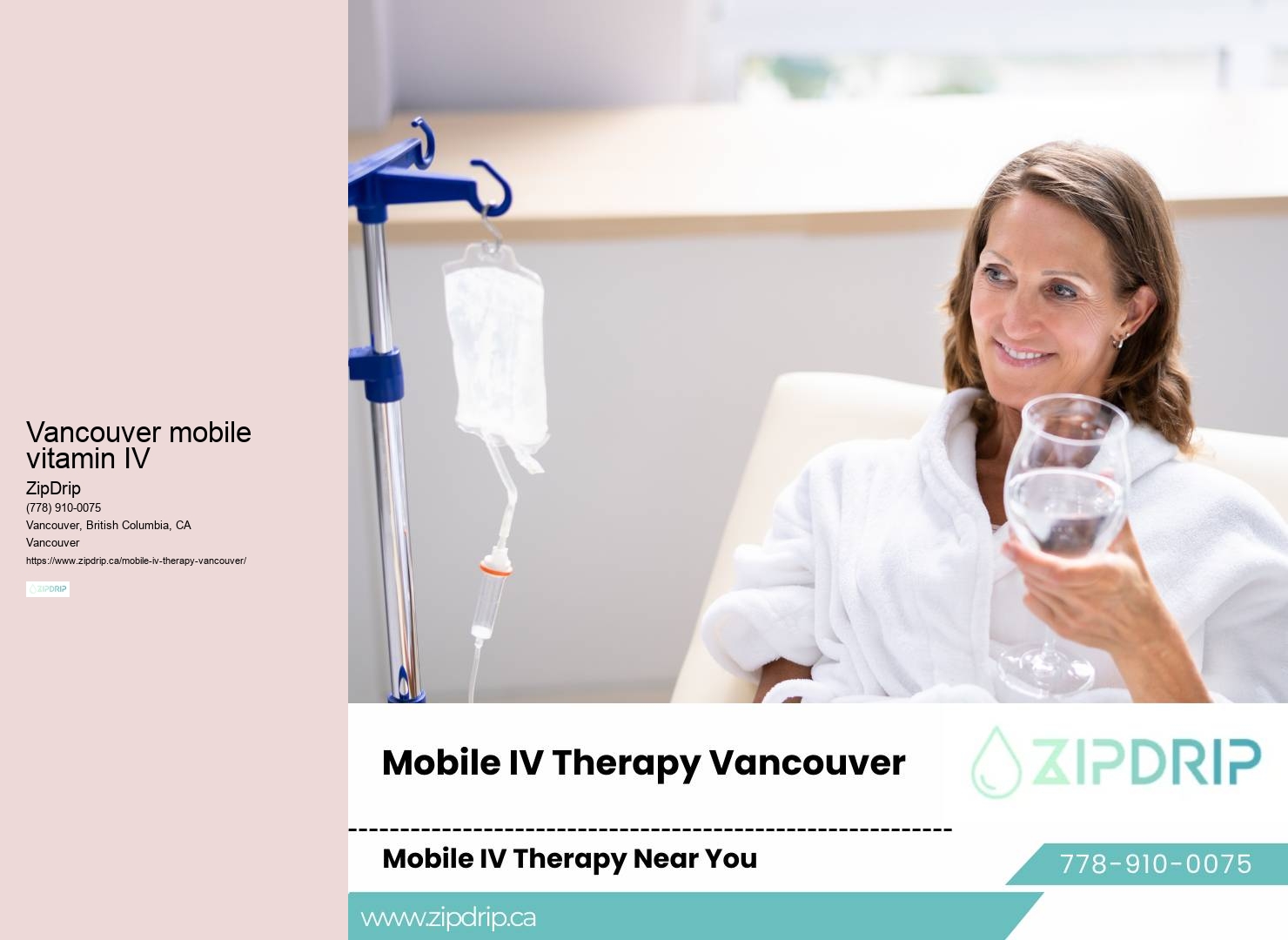 Hydration on the go Vancouver mobile vitamin IV