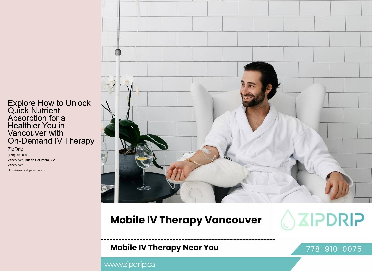 Explore How to Unlock Quick Nutrient Absorption for a Healthier You in Vancouver with On-Demand IV Therapy