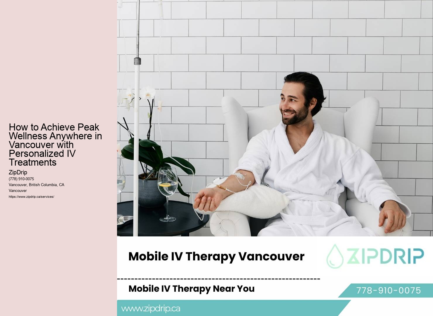 How to Achieve Peak Wellness Anywhere in Vancouver with Personalized IV Treatments
