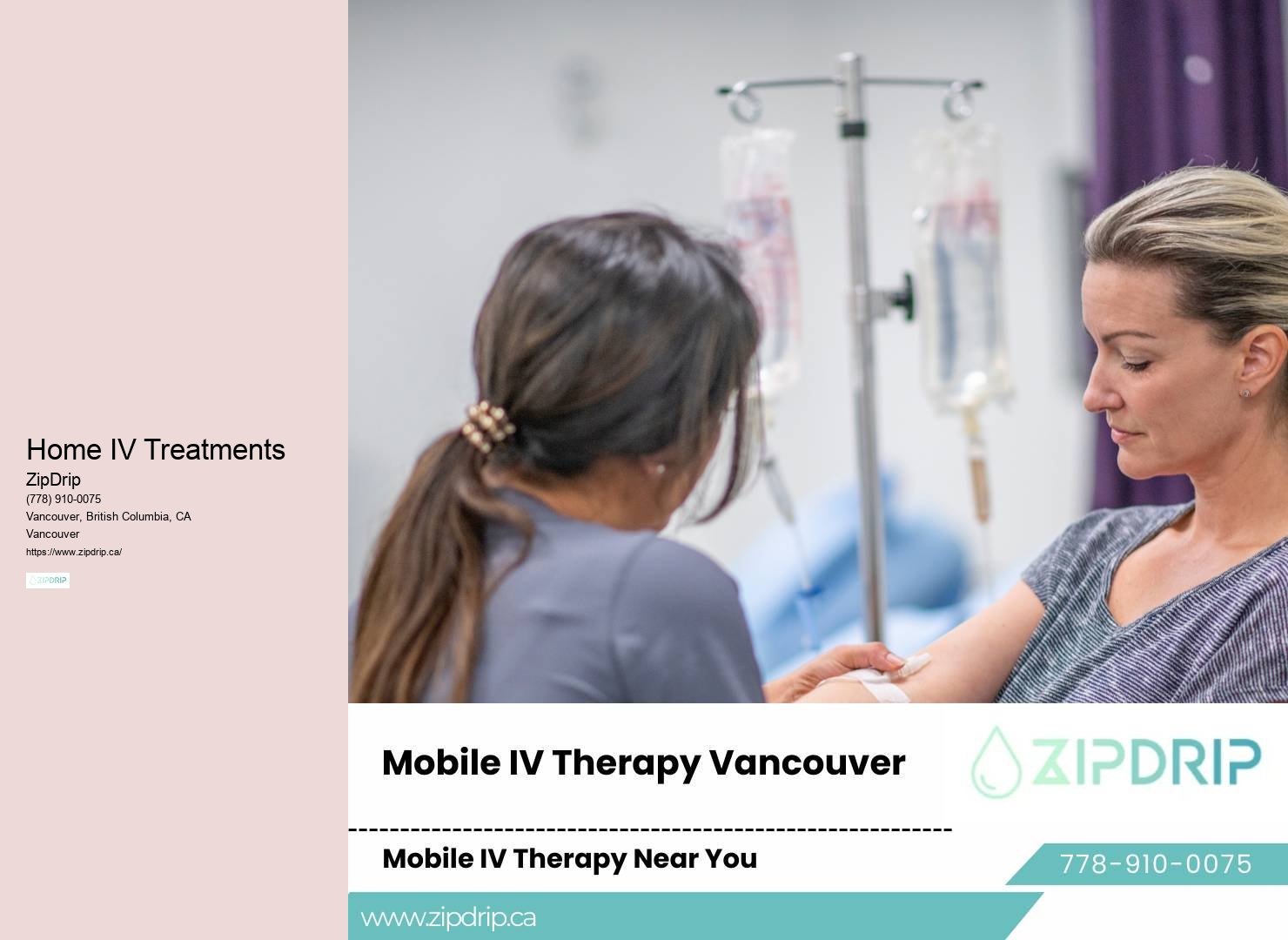 On-the-Go IV Therapy in Vancouver