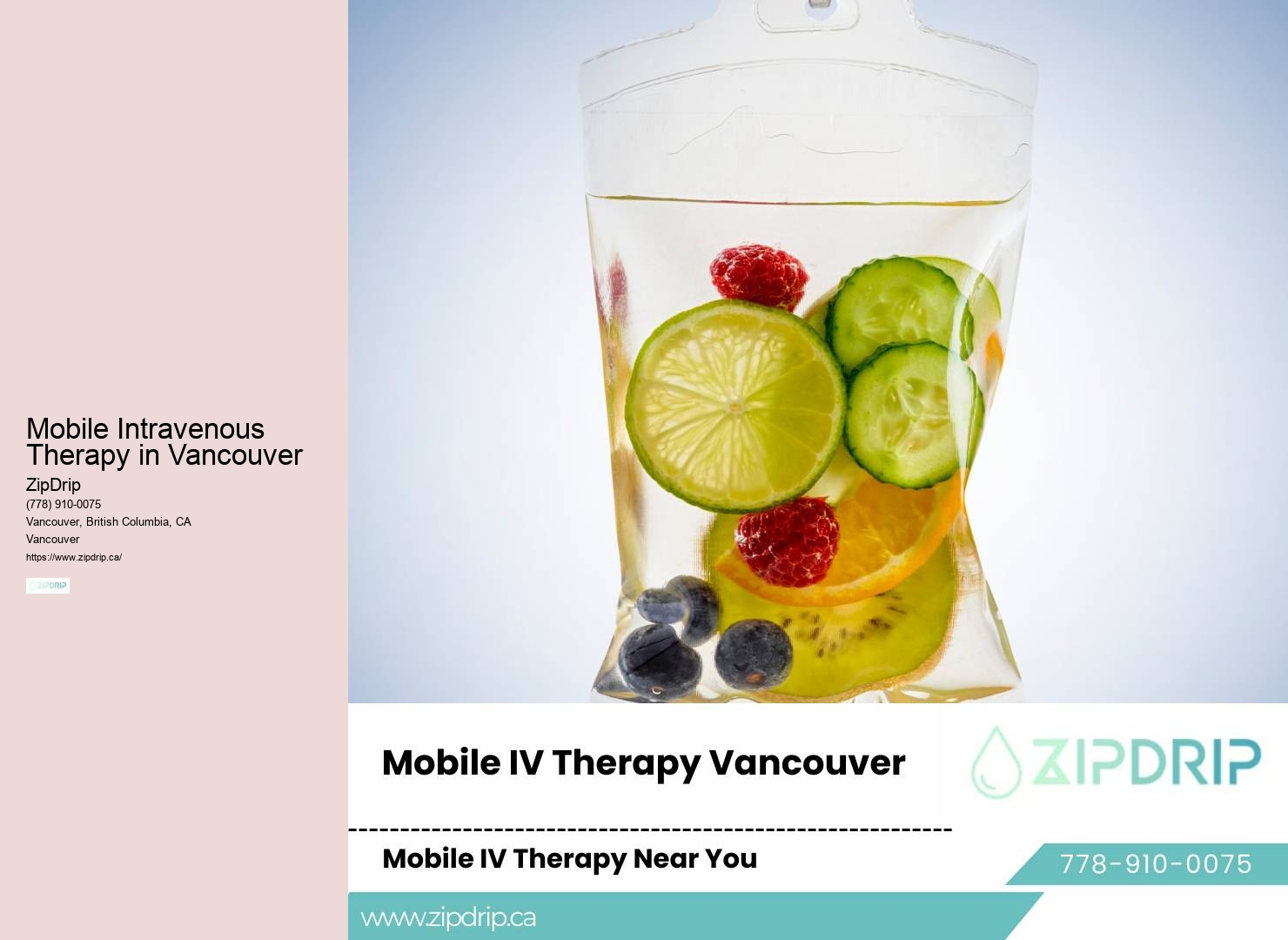 Vancouver Mobile IV Vitamin Infusion Services
