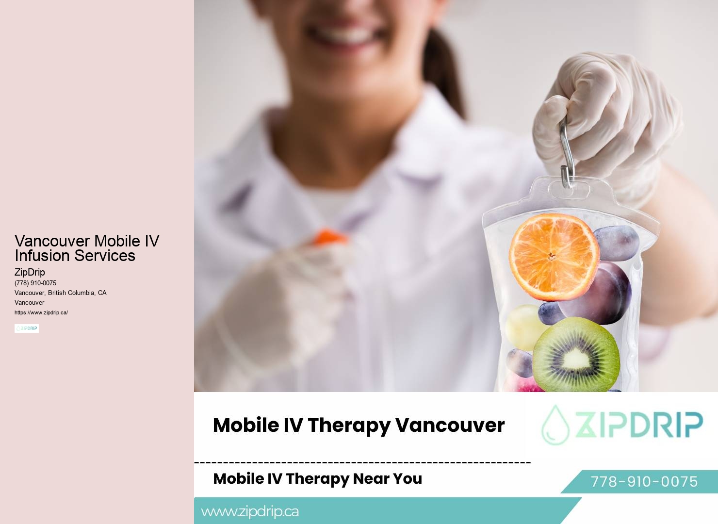 Vancouver Mobile IV Nutrient Infusion Therapy