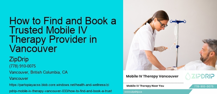 How to Find and Book a Trusted Mobile IV Therapy Provider in Vancouver