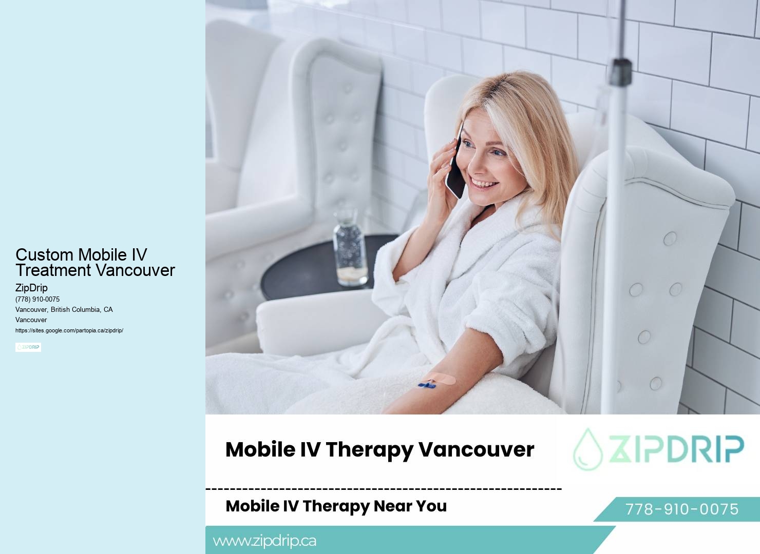 IV Therapy and Nutrition Custom Mobile IV Treatment Vancouver