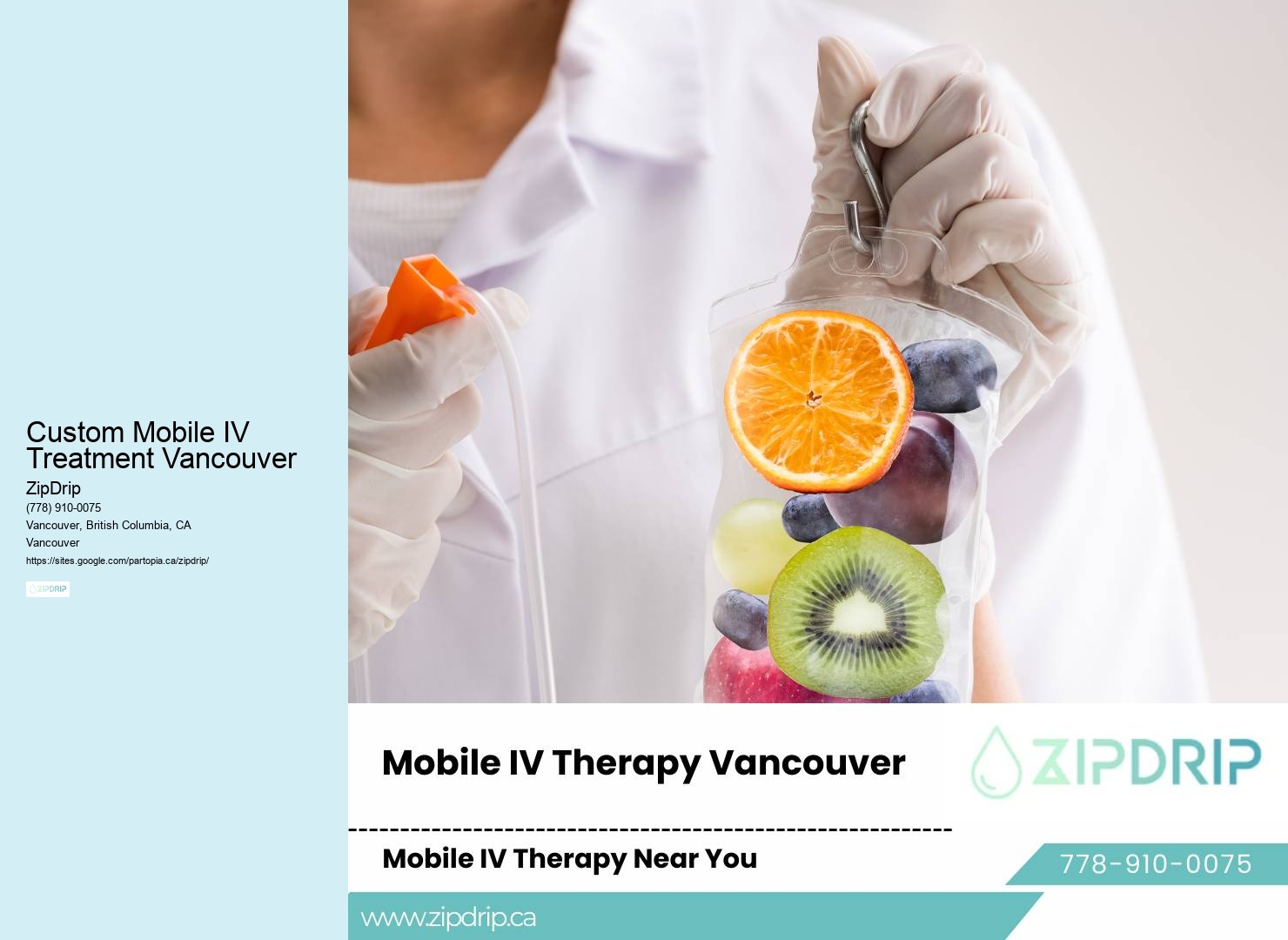 Mobile IV Therapy Consultation Custom Mobile IV Treatment Vancouver