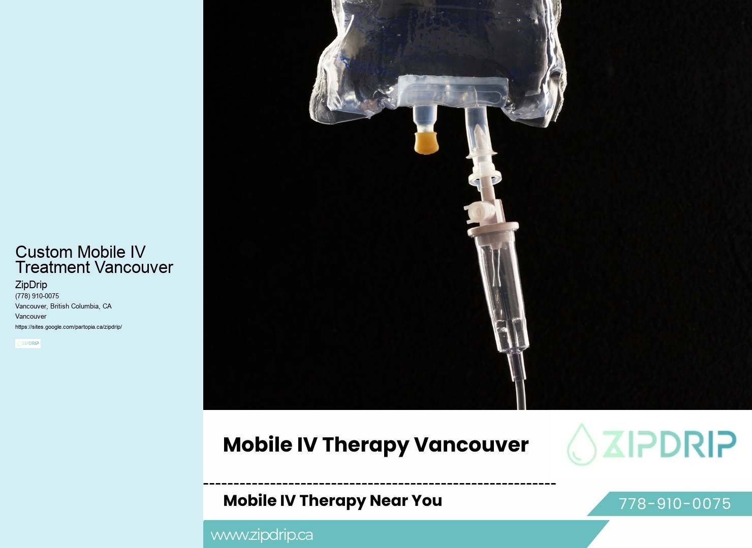 IV Therapy for Life Improvement Custom Mobile IV Treatment Vancouver
