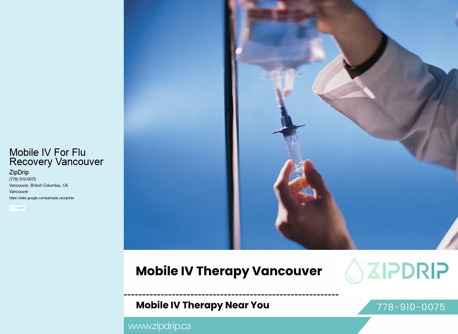 Mobile IV For Flu Recovery Vancouver Home IV Drip Therapy