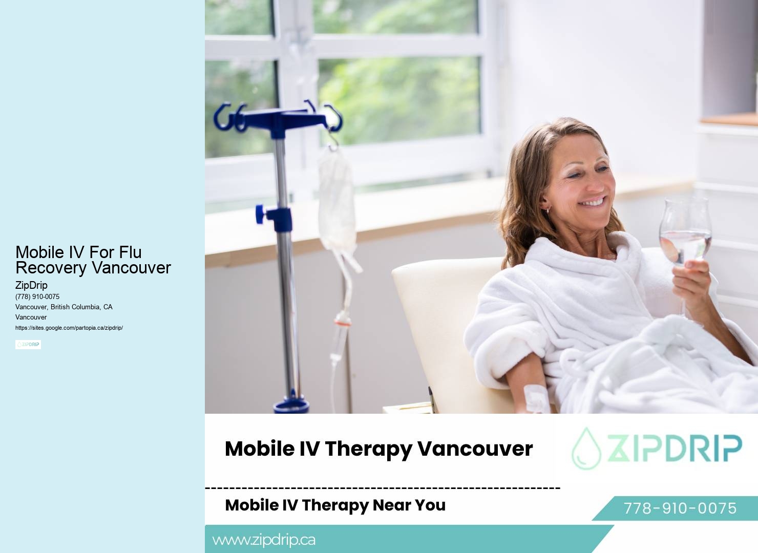 Mobile IV Services for Families Mobile IV For Flu Recovery Vancouver