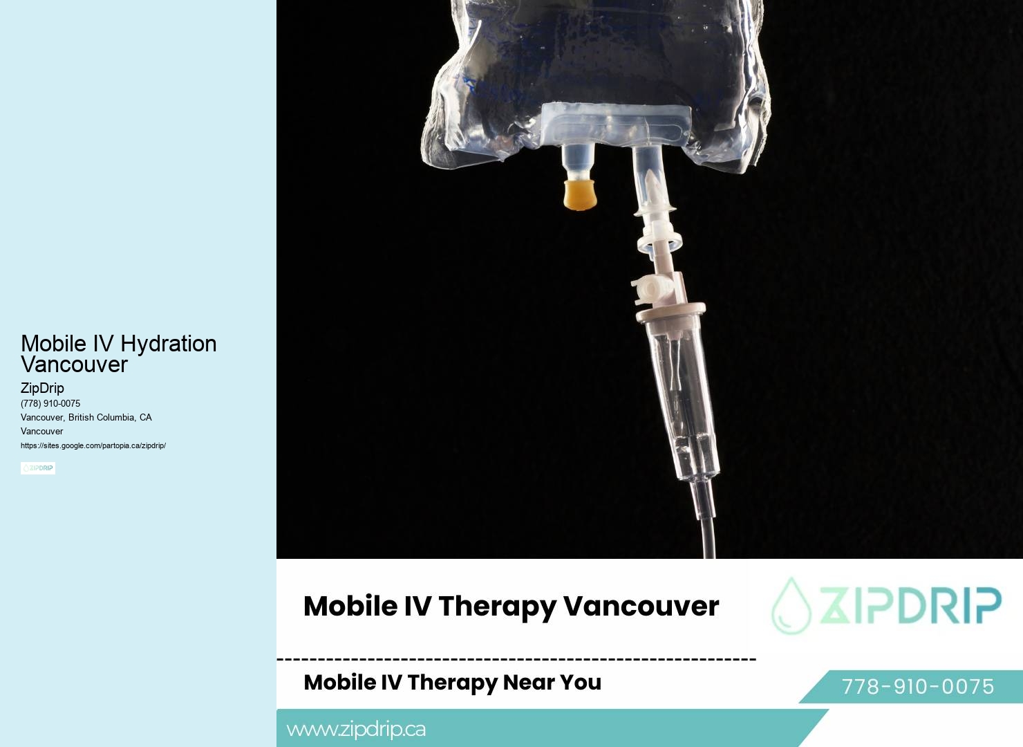 Mobile IV Therapy Pricing Mobile IV Hydration Vancouver